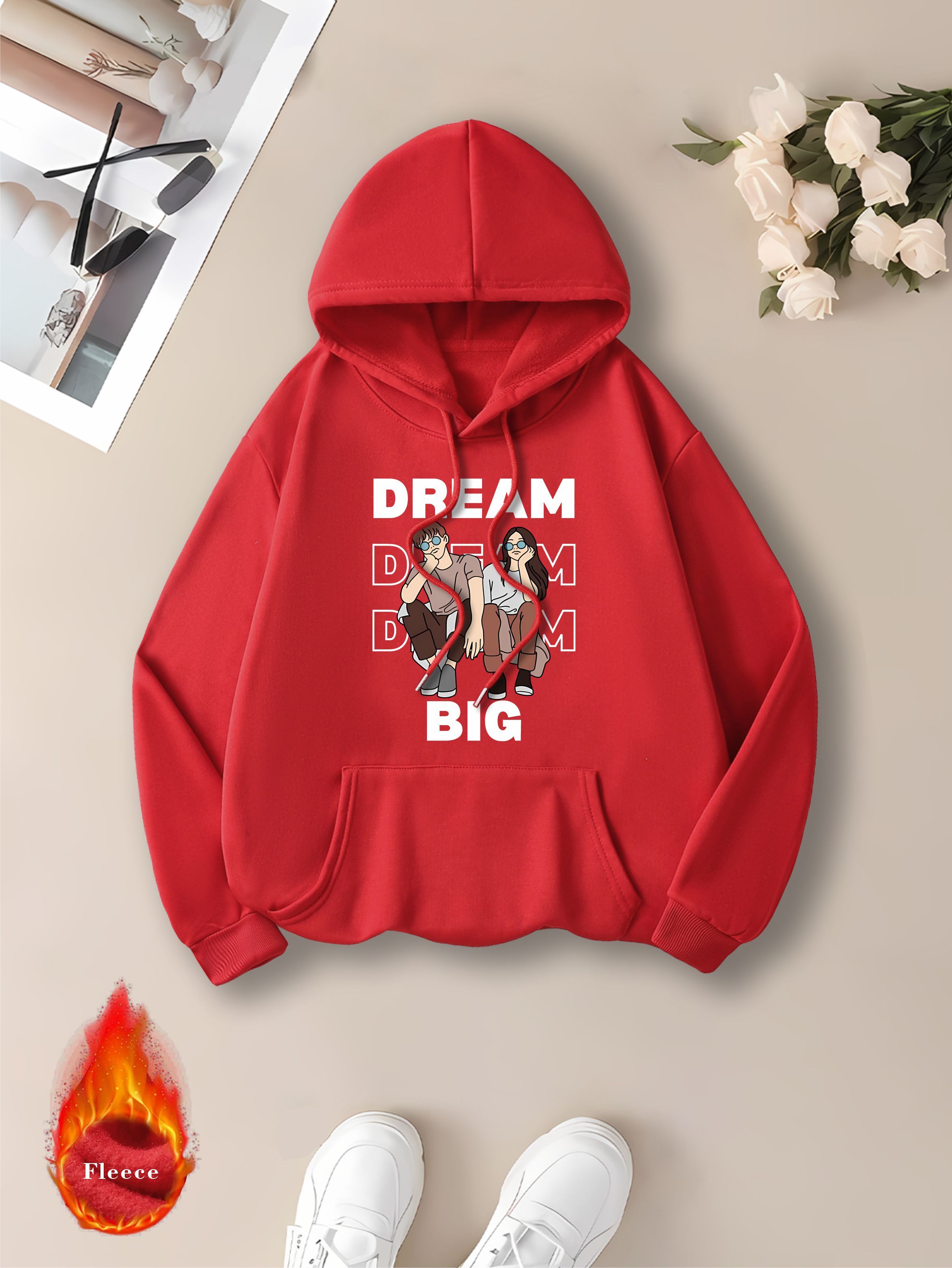 sweat à capuche doublé en Temu Canada