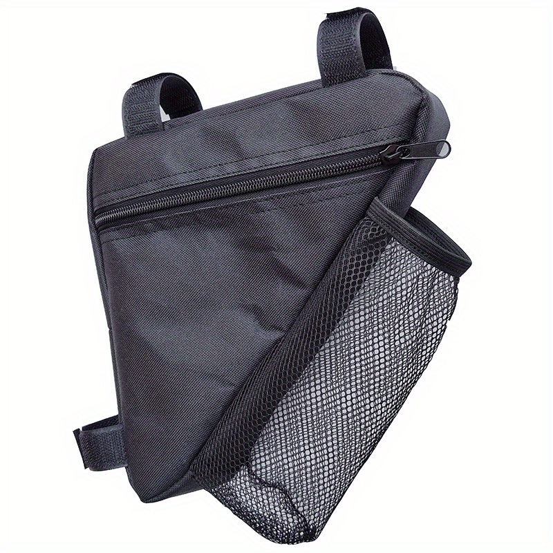 Image of Mountain Bike Triangle Bag Strap Straps Water Cups Hike Camping Water Bottle Strong Outdoor Cycling Zipper Additions
