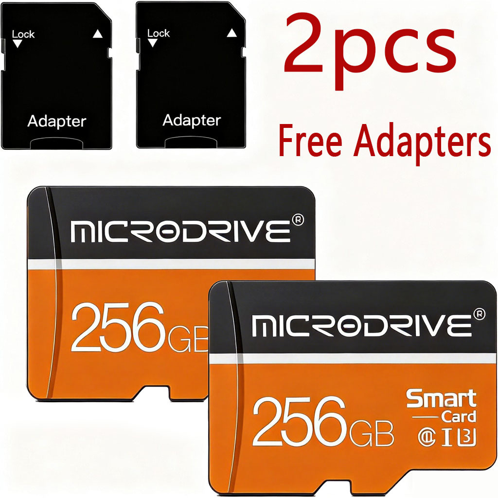 Temu – TEMU 4-pack 256gb Tf Memory Cards With 3pcs Adapters, Multi-device Compatible For Phones, Laptops, Drones, Dashcams, Cameras
