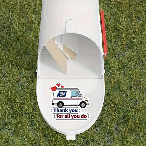 1 thank you for everything postal truck vinyl sticker cute truck with car sticker suitable for car windows car bodies mailboxes laptops waterproof self durable vinyl decal thank you gift