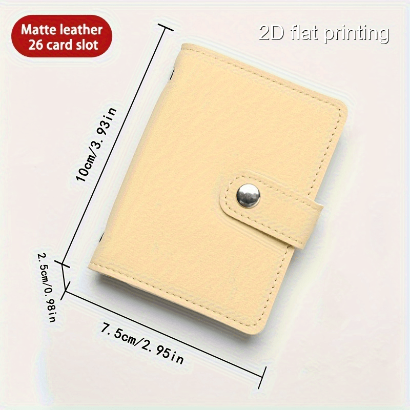 26 Card Slots PU Leather Credit Card Storage Bag Unisex Simple Texture Multi-card Slot Card Bag Coin Purse