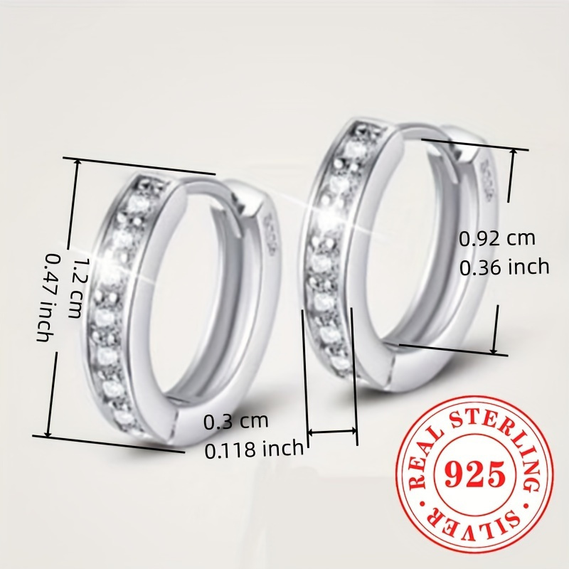 4pcs 925 sterling silver hypoallergenic ring earrings with zirconia inlaid elegant and luxurious style suitable for women engagement wedding earrings Product details 3