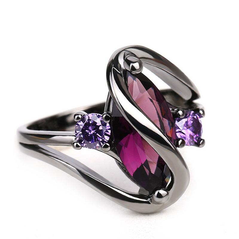 TEMU A Sapphire Ring, A Fashionable And Women's Ring, Elegant And Luxurious, Set With Synthetic, A Women's Banquet, Party, Vacation, Birthday Gift,