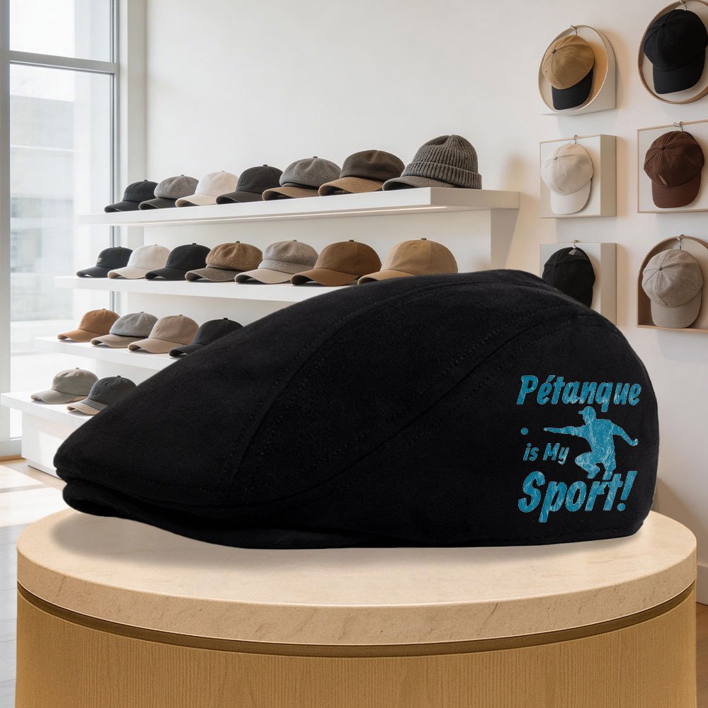 TEMU de pétanque vintage pour homme et femme - Léger, adapté aux , cadeaux de fête des pères, français - Casquette Newsboy unie pour tenues