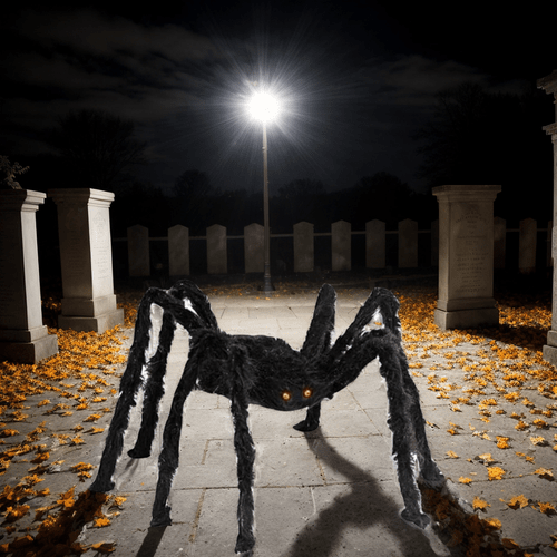 . 60/120 cm sort halloween-efterdårs-egern, uhyggelig rekvisit til haveopstillinger, udendørs plænescene dekoration, indendørs feststemning, spøgelseshus og feriedisplay
