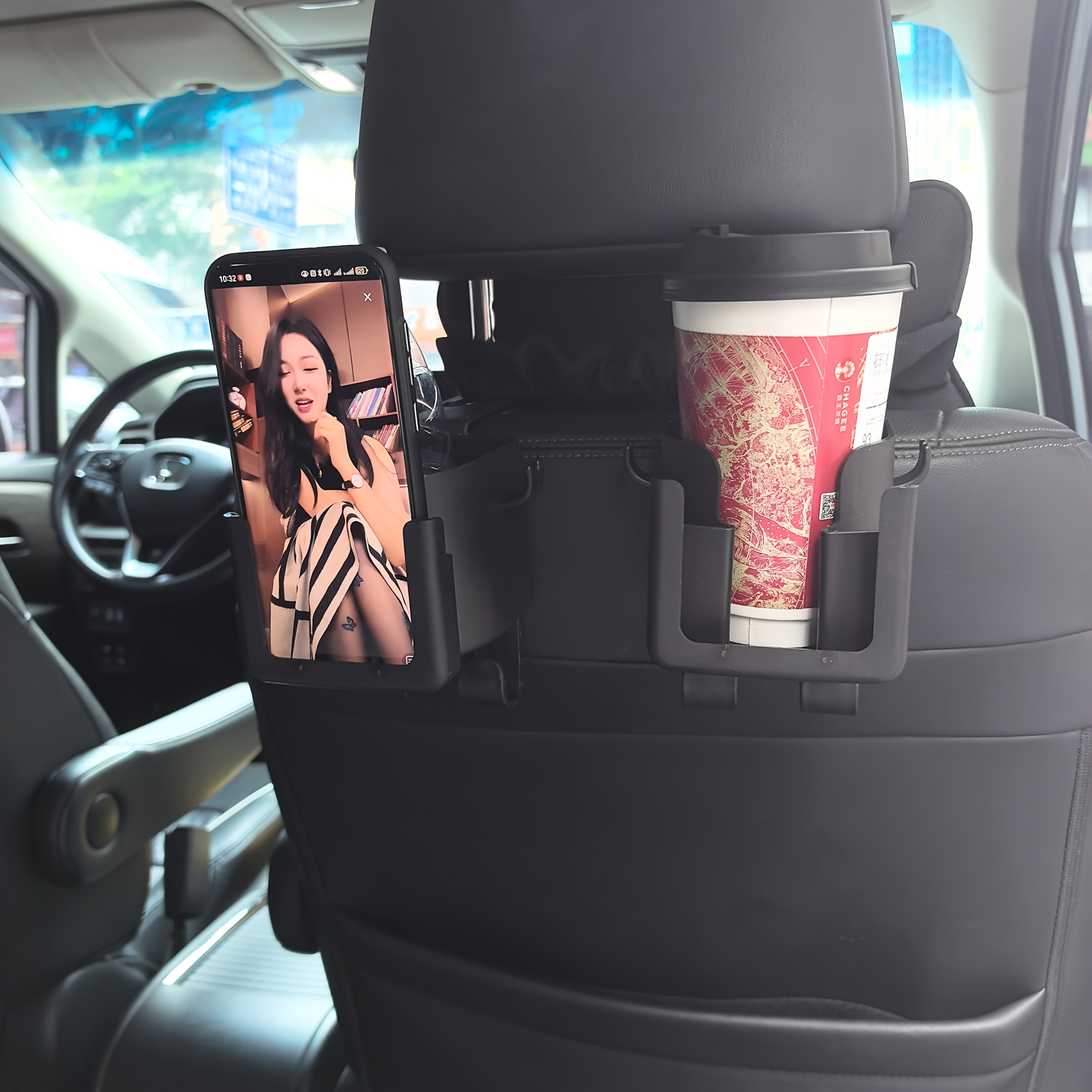 Multi-Function Car Seat Back Organizer with Cup Holder