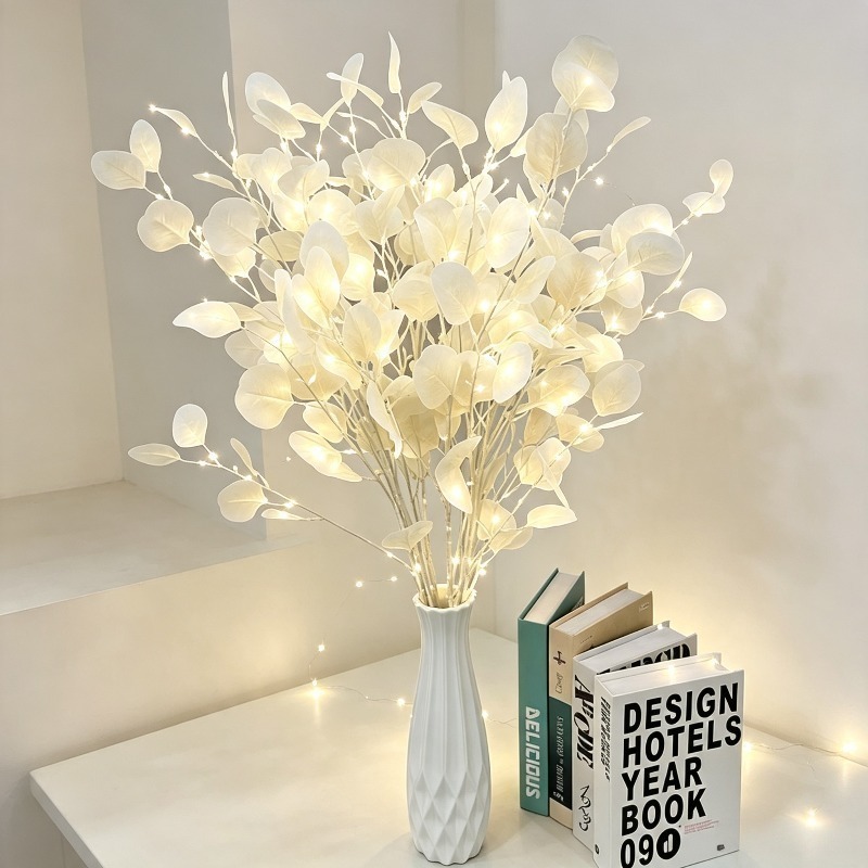 led-apfelblatt-zweiglicht, 30 led künstliche baumlichter –   für schlafzimmer-nachttisch, schreibtischdeko, hochzeiten, partys, thanksgiving, weihnachtsdekoration, ideal für zuhause büro, realistischer baumzweig mit warmweißem licht, beleuchtender raumlichtbaum, led-orchidee, floraler