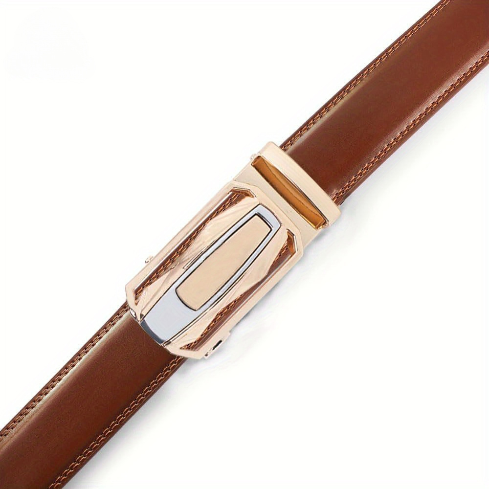 2-Pack Men's Adjustable Ratchet Leather Belts 1 3/8" Wide, Multiple Color Combos, Sizes 26"–54