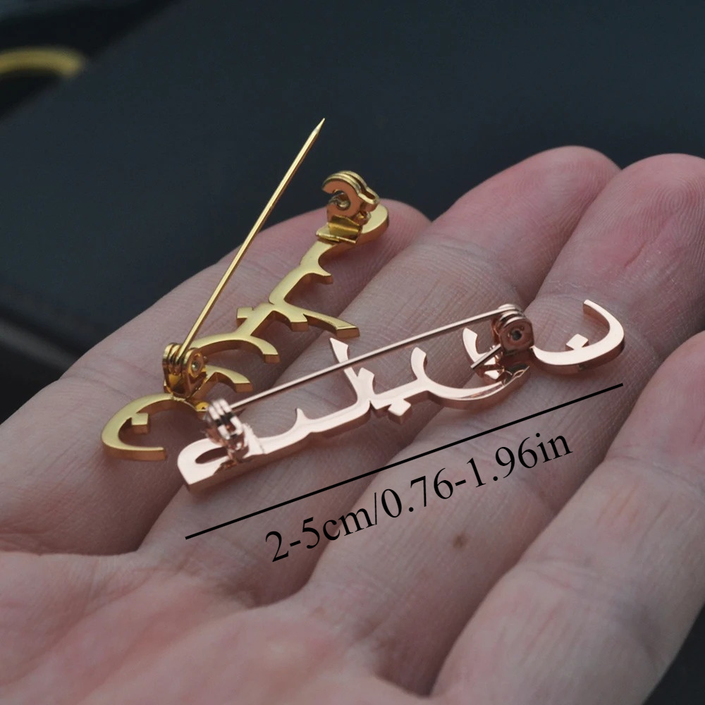 TEMU Custom Exquisite Font Brooches, Beautiful Wedding Gifts, Wholesale Brooches For Men And Women, Custom Stainless Steel Brooches.