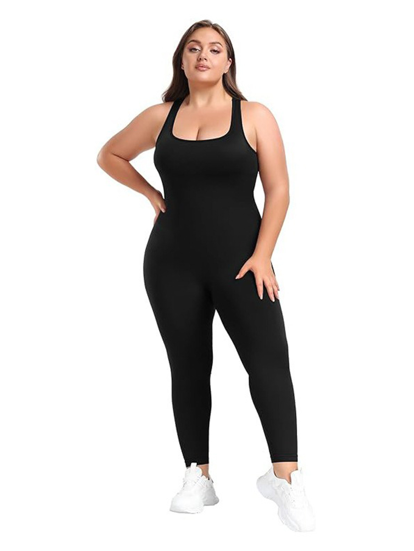 plus size womens sleeveless ribbed square neck bodycon Temu