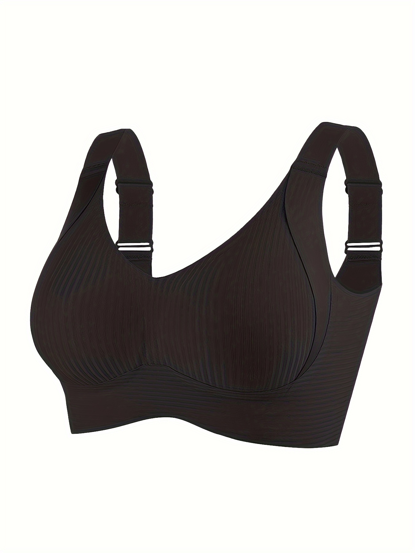 womens v neck striped bra set of 8 comfortable wire   support t shirt seamless bra   elegant style Product details 5