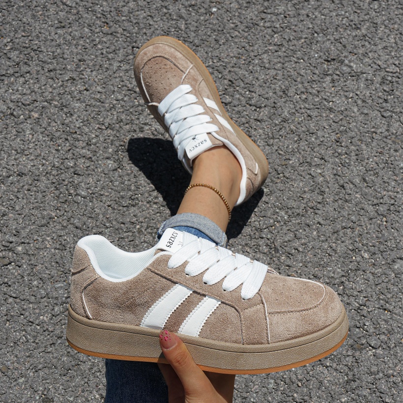 TEMU Women's Retro Line Contrast Casual Shoes, Soft Sole Comfortable Fabric, Daily Outing Campus Commute , Women Shoes, Sneakers Elegant Women Shoes