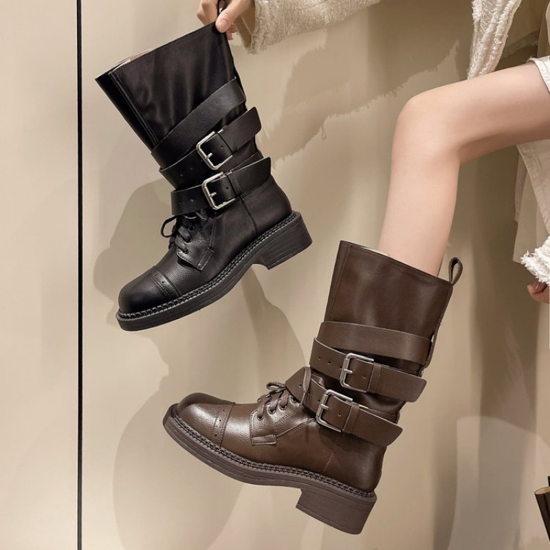 Damen Stiefel Leder Stiefeletten Zum SchnÃ¼ren Stiefeletten