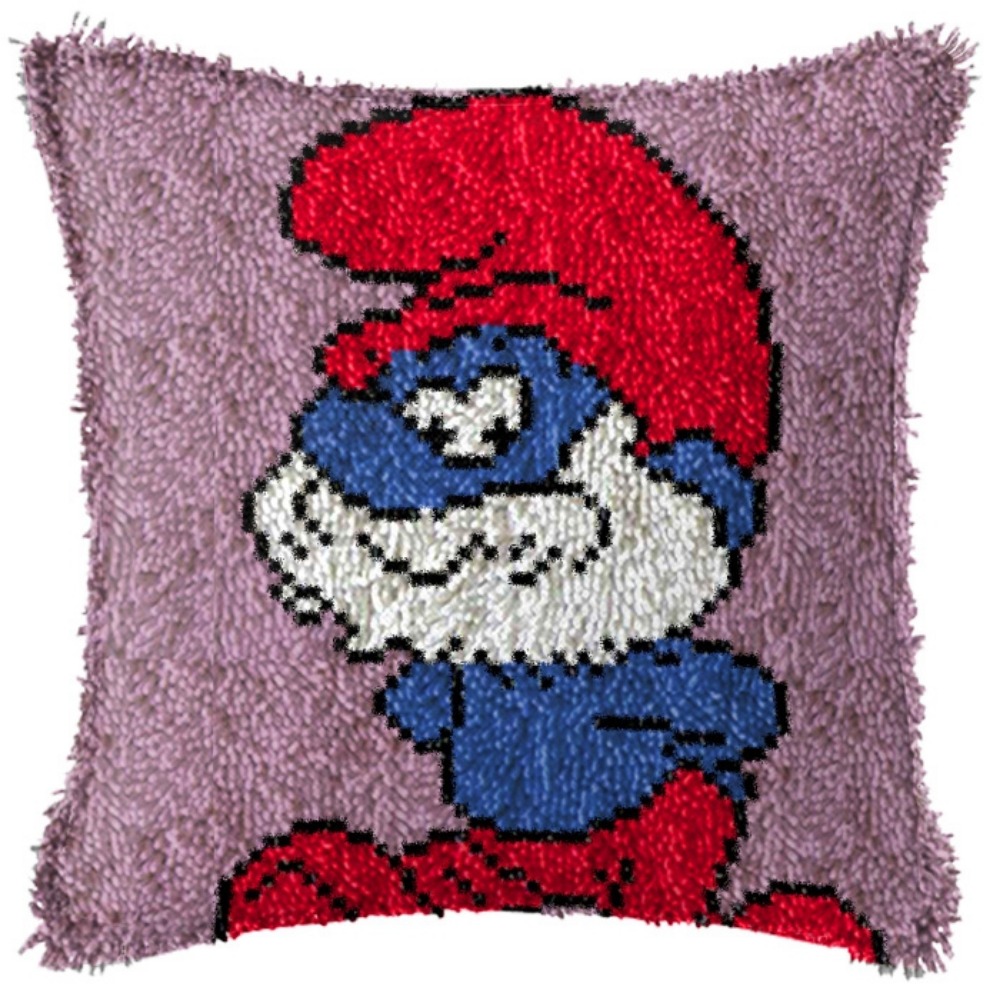 Hook Kits For Adults Cushion Pcs, Valentine's Day Giftbirthday Gift, Pre-print Pattern Set Diy Pillowcase, For Or Beginners Adults To Knott, Diy Hook Pcs, 43cm X 43cm/ 17inx17in