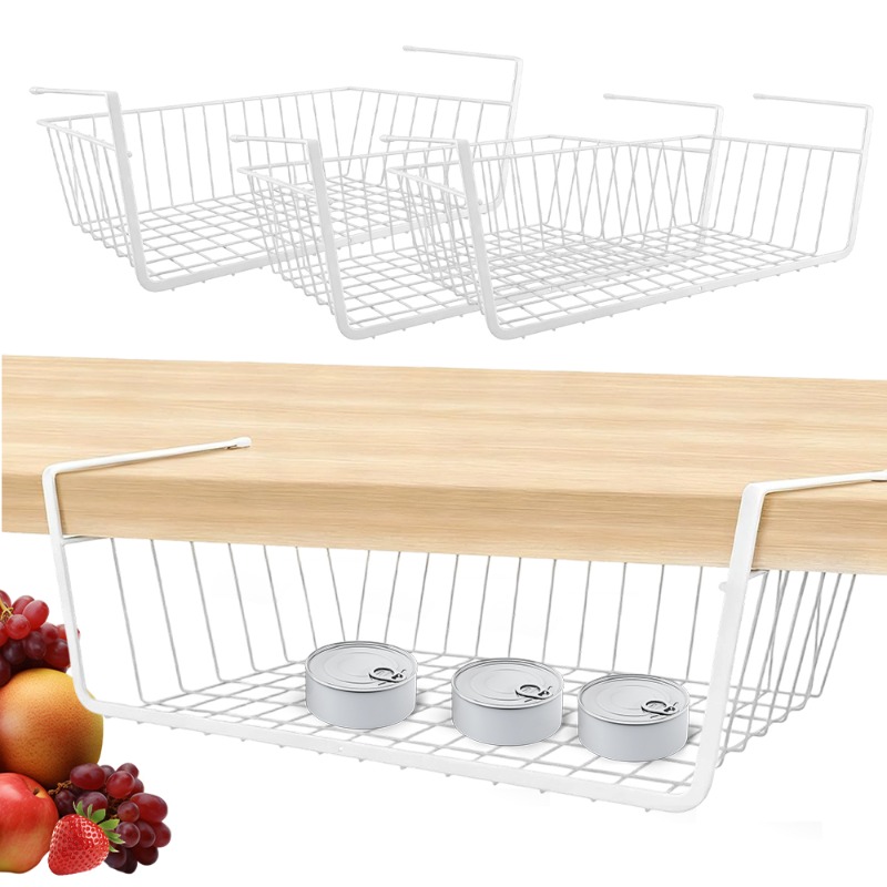 Space- 4pcs Hollow Storage Basket Set, Versatile Home Organizer For Bedroom, Kitchen, Dining Room, Living Room And Bathroom, Shelf Baskets