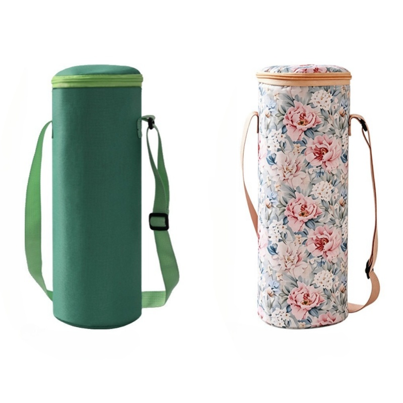 TEMU 2pcs Women's Crossbody Bag, Floral Pattern, Fashionable Portable Kettle Bag, Large Capacity Bag, Travel Camping Essential Cup Bag, Suitable For
