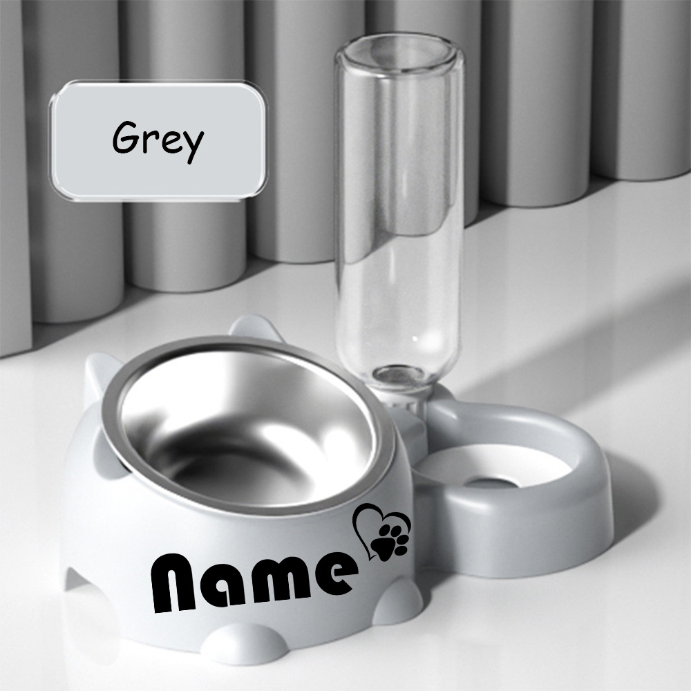 Bol à Nourriture pour Animaux Personnalisable, Multifonction en Matériau PP, Adapté aux Chats et Chiens, Ensemble Cadeau Parfait pour Chiens