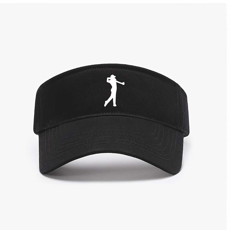TEMU 1pc Sun-shading Breathable Visor Hat With Golf Pattern For Men And Women, Suitable For Casual Outdoor Sports