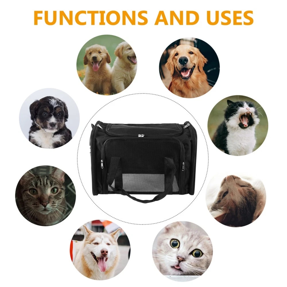 Equipped With Soft And Shoulder Strap, Breathable Mesh Viewing Windows, Comfy Portable Bag For Cats, Puppies And Rabbits Travel Use
