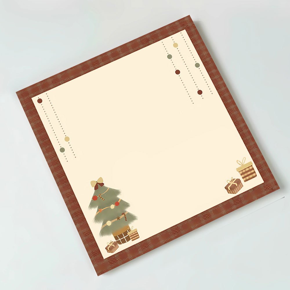 TEMU Retro Christmas Element Sticky Notes, Atmosphere Full, Cute Cartoon Sticky Notes, Colorful Square Sticky Notes - Multiple Colors, Removable
