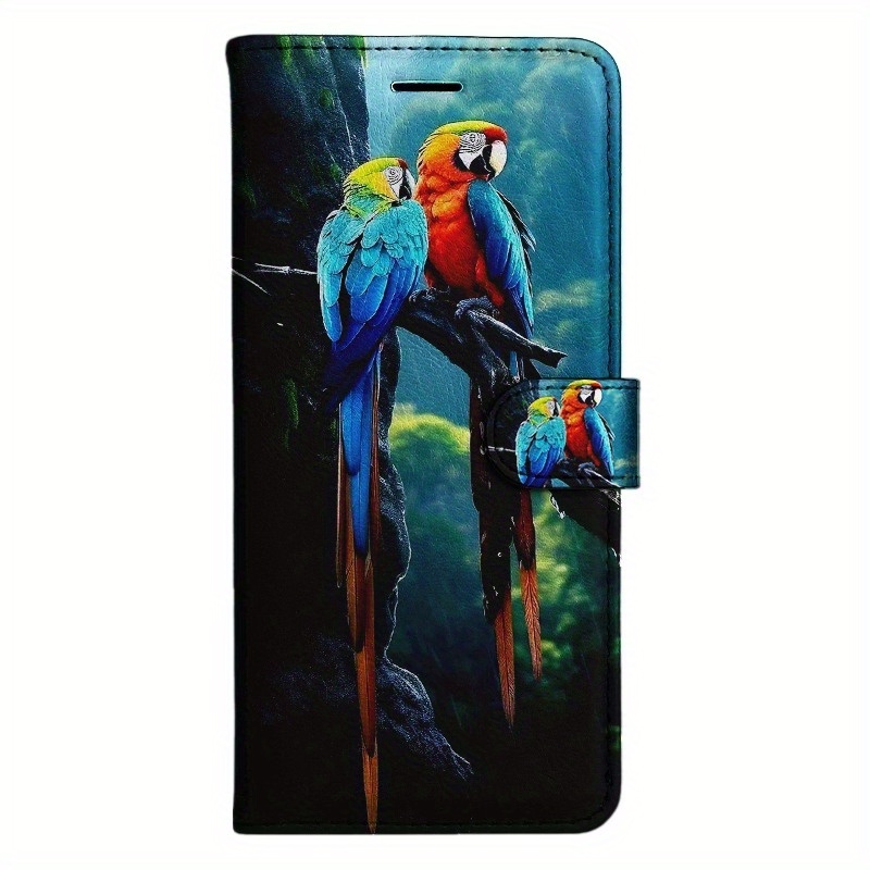 TEMU Phone Case: Parrot Flip Wallet Case Sutible For M10 A10s A20s A30s A50s A51 A71 A31 A42 A12 A32 A52s A72 A22 A13 A04s A53 A33 A14 A34 A54 A04e