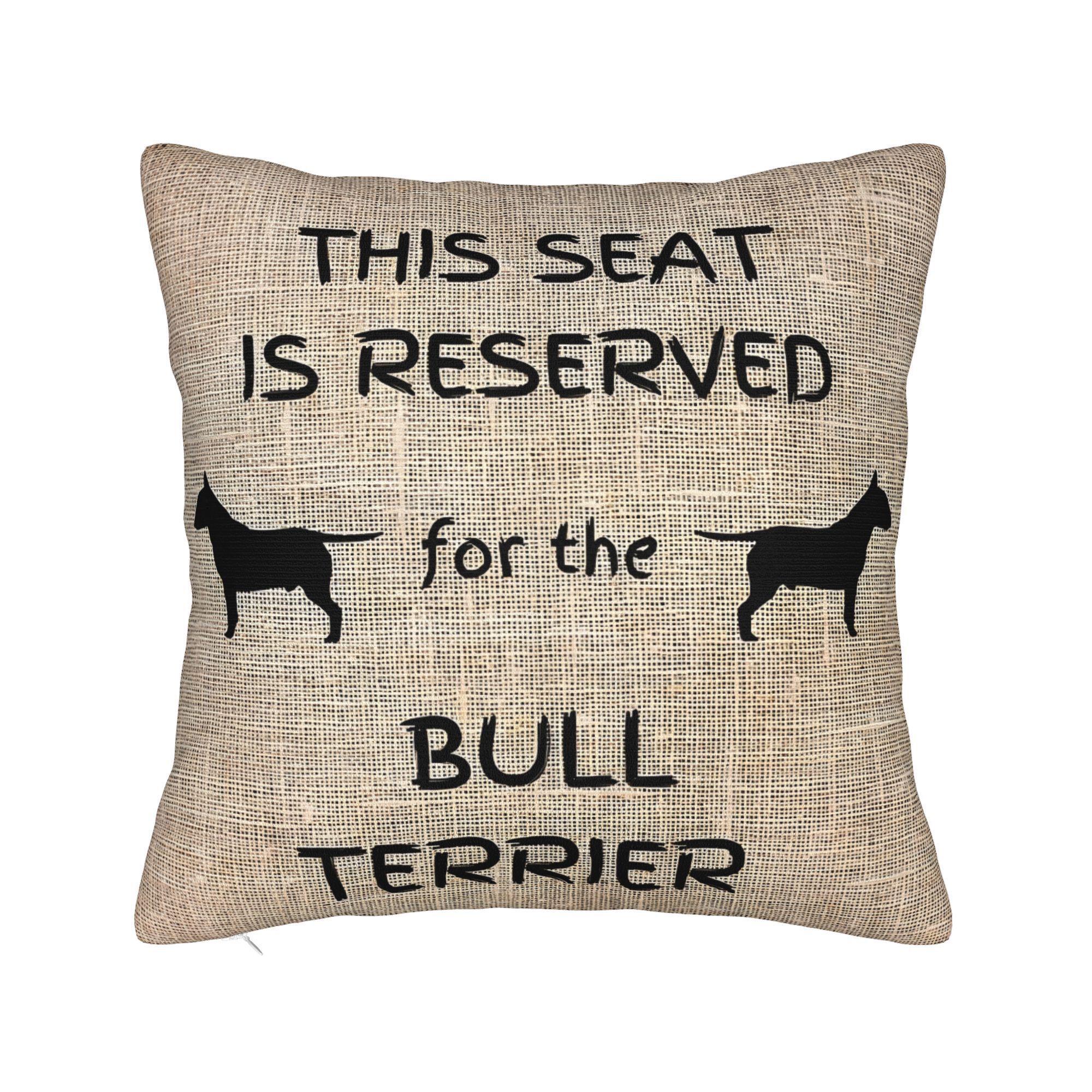 

1pc Bull Terrier Farmhouse Soft Machine Washable Pillow Insert Not Included