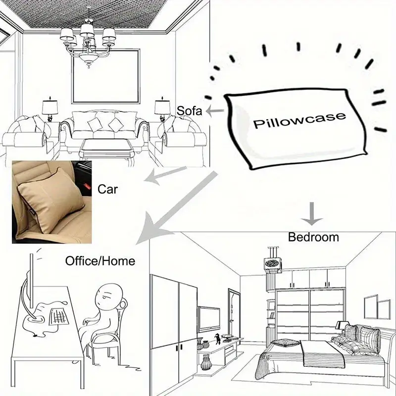 2 pack romantic couple cartoon pillowcases french style soft polyester single sided print wrinkle fade resistant white bedding with zipper closure pillow inserts not included bed room decor and accessories Product details 0