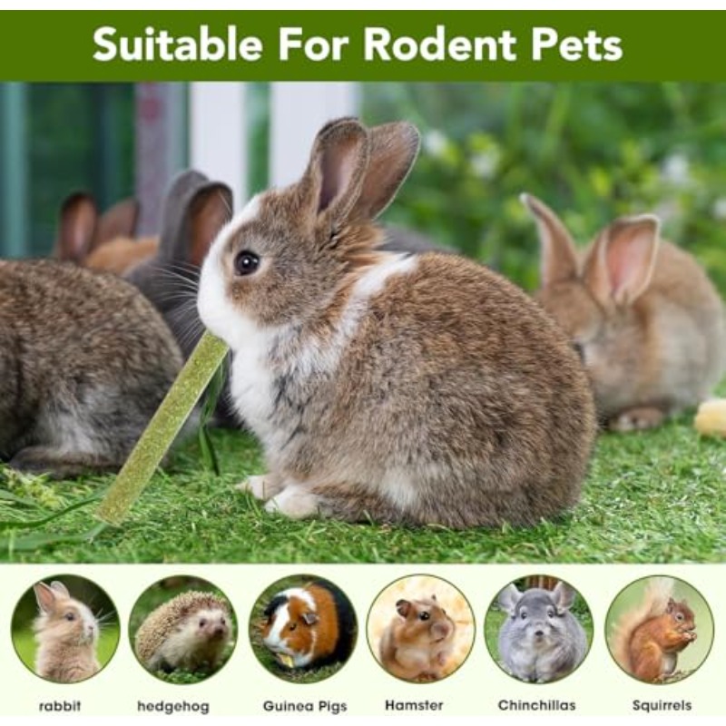 25pcs Rabbit Chew Toys, Timothy Grass Sticks, Rabbit Toys-Grinding Sticks, Suitable for Rabbits, Hamsters, Chinchillas, And Other Rodent Pets of Ideal Snacks