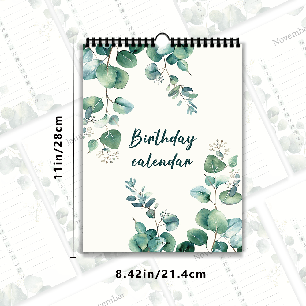 TEMU 1pc Planner, 2027 Schedule Planner, Forest-themed Birthday Calendar Notebook - For Recording ' 's Birthdays. Suitable For Daily Household