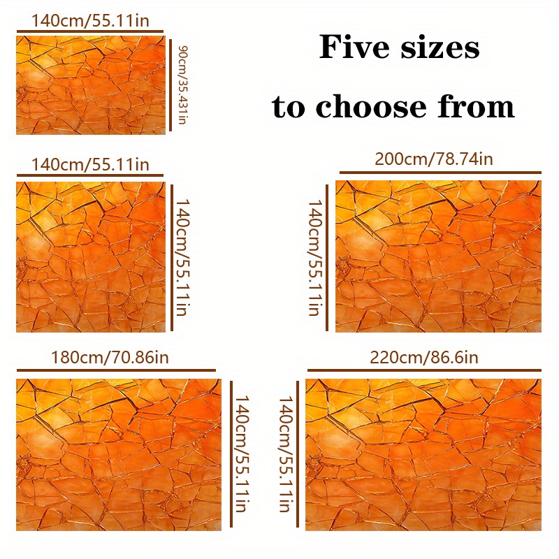TEMU 1 Stück oranges, knackiges Muster-Tischdeckchen, rechteckiger Polyester-Tischbezug für den Heim- und Bürogebrauch, elegantes Marmor-Muster,