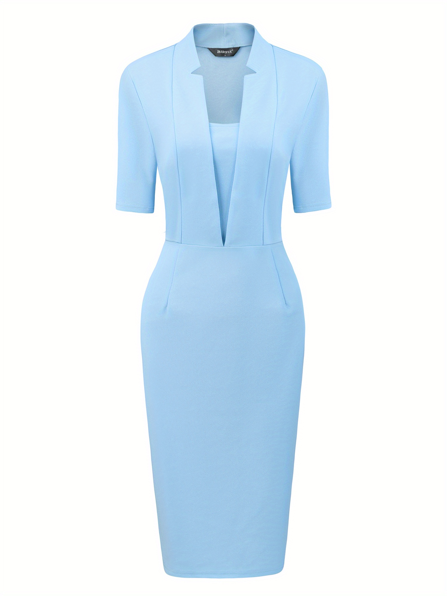formal pencil dress womens short sleeve work office bodycon - Temu