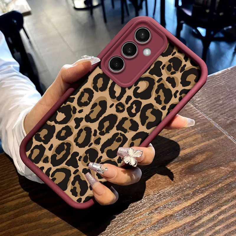 TEMU Phone Case: Black And Print Hipster Pattern Phone Case For Galaxy S25 Fe Anti-slip Casing Shockproof Protective Shell Soft Back Cover