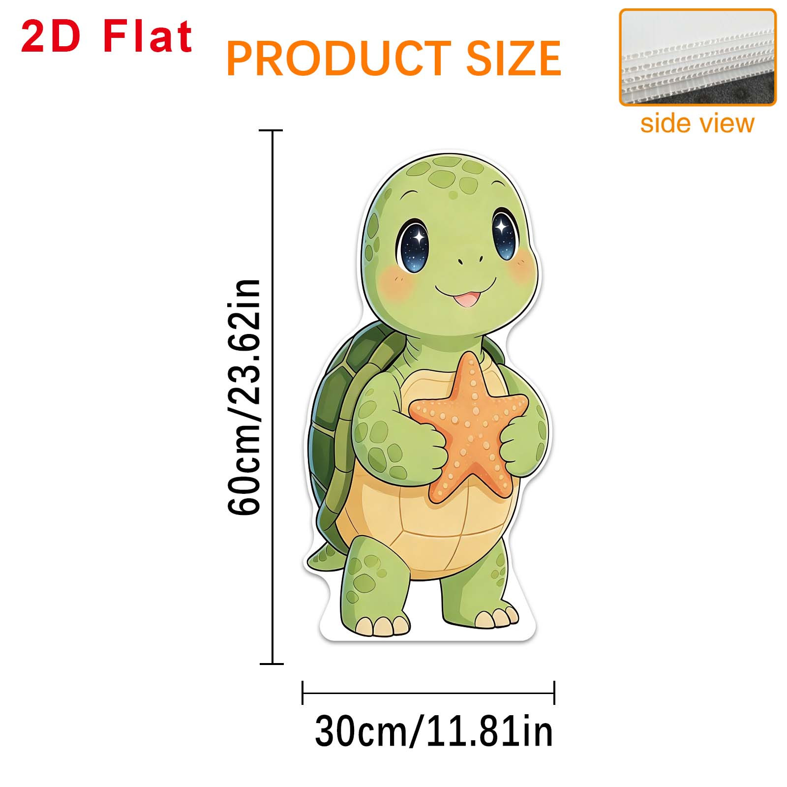 TEMU 1 stuks Verjaardagsfeest 2D Plat Festival Feest Foto Booth Foto Props Standaard Festival Viering Decoratie Bord Schattige Kleine Schildpad