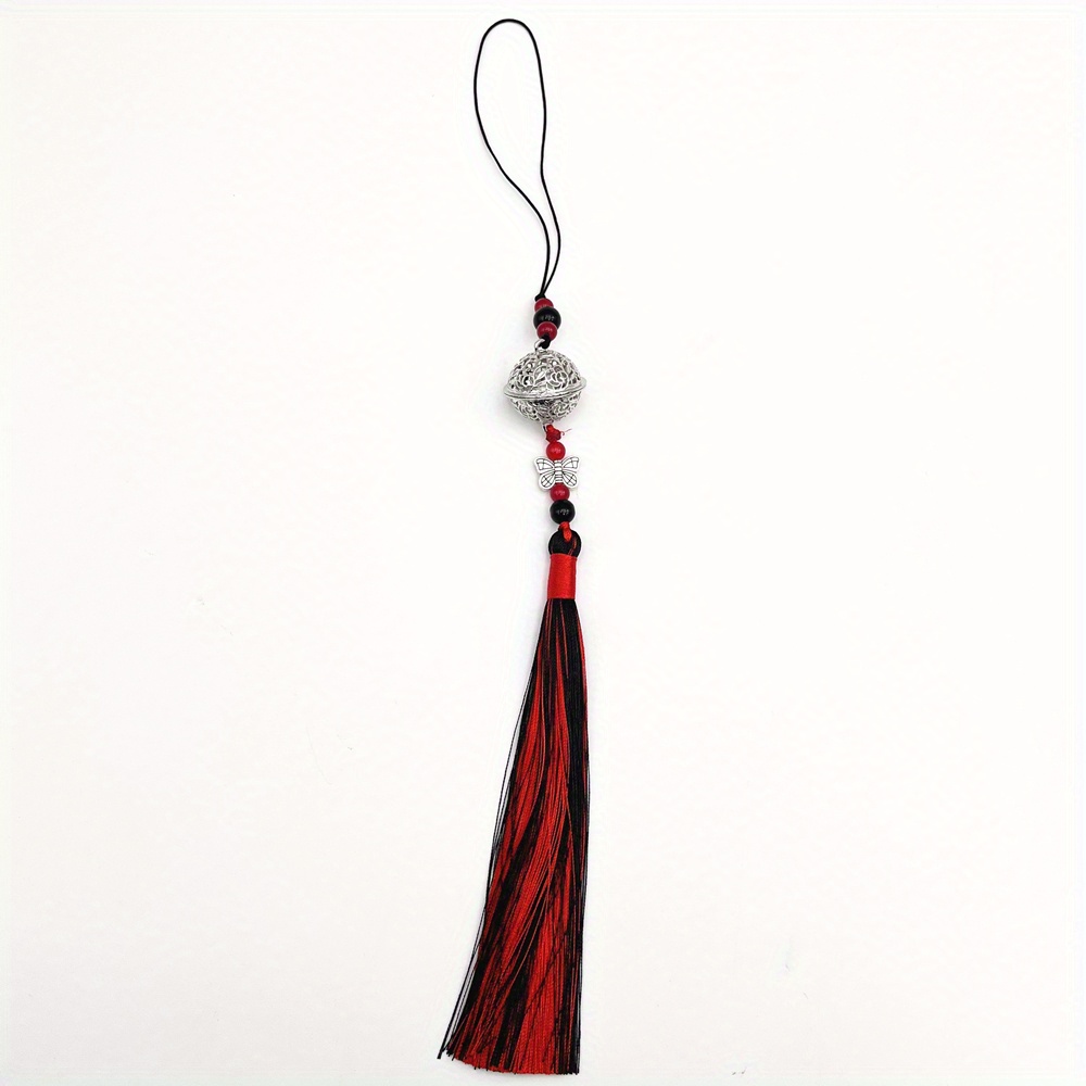 TEMU Route Wei Wuxianlan Cosplay Anneau de fleur Cloche Cloche Qingxin Tassel Pendentif Deux couleurs Design Hanfu Taille Suspendu, Vêtements de fête