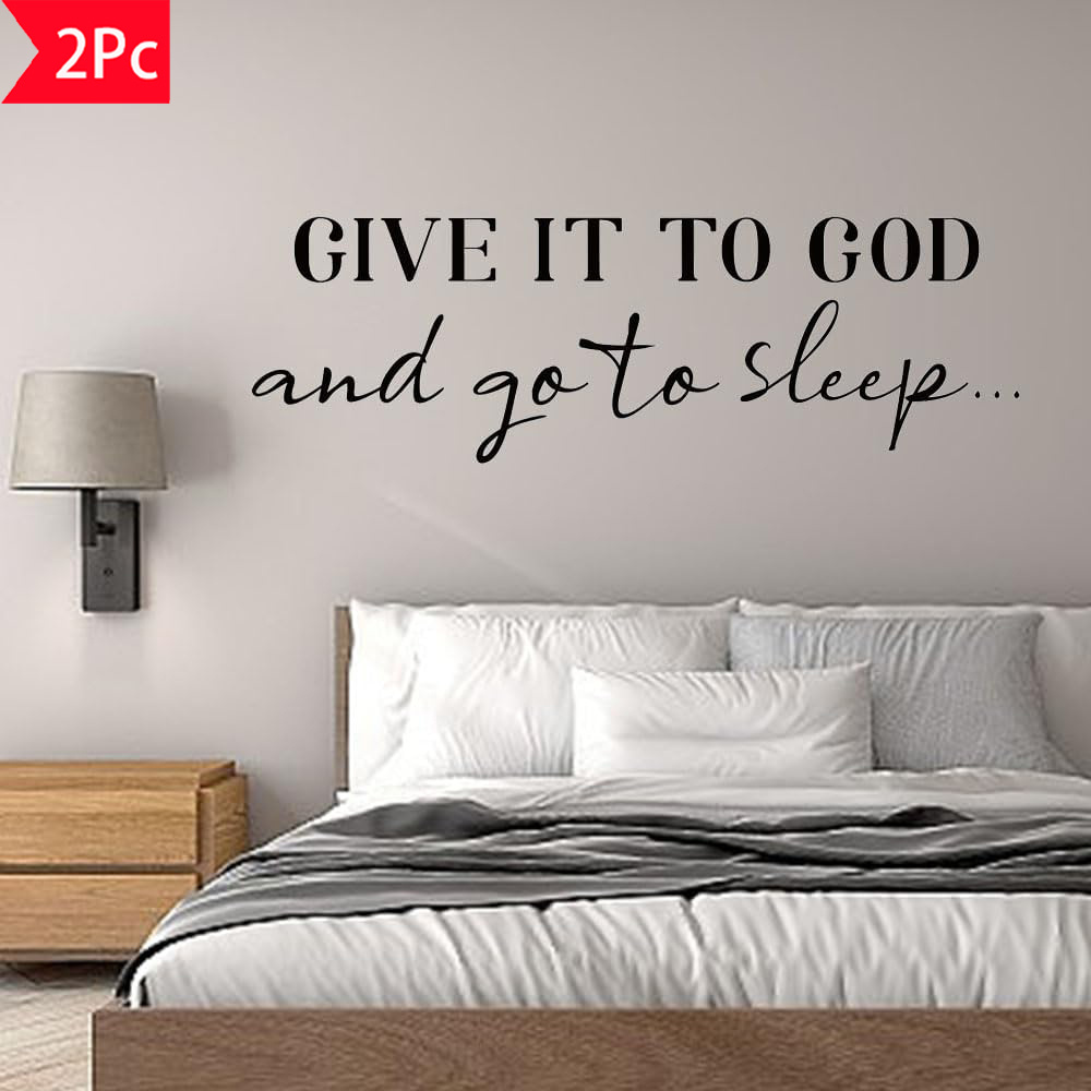 Image of 2pcs Mind Wall Poster, With The Words " In God ", Featuring Elegant Font. Used To Decorate The Bedroom Wall, A And Comforting Atmosphere To The Sleeping Area