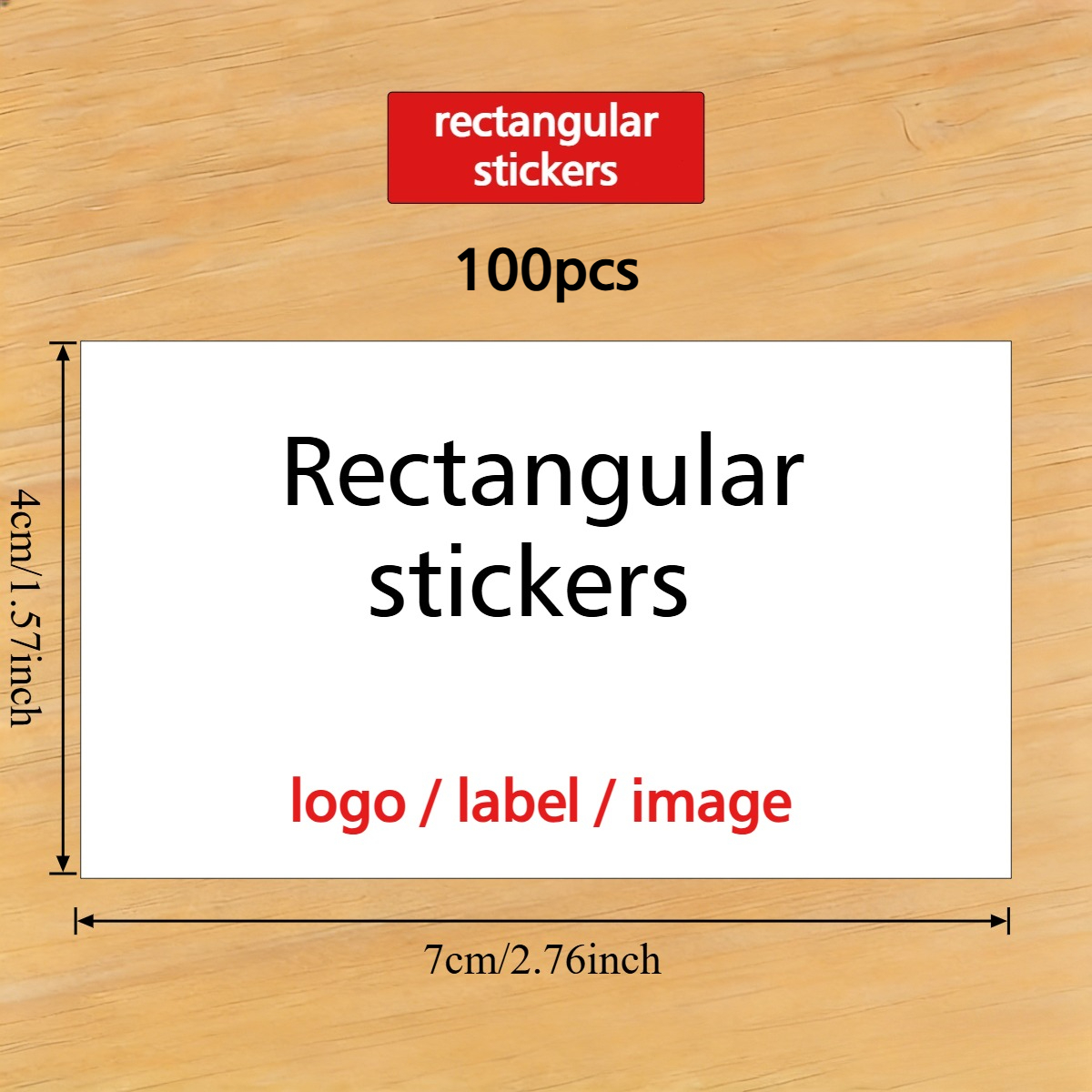 TEMU Étiquettes Autocollantes Rectangulaires 30/50/100pcs Multi-Tailles Multi-Spécifications - Autocollants Imperméables de Haute Qualité,