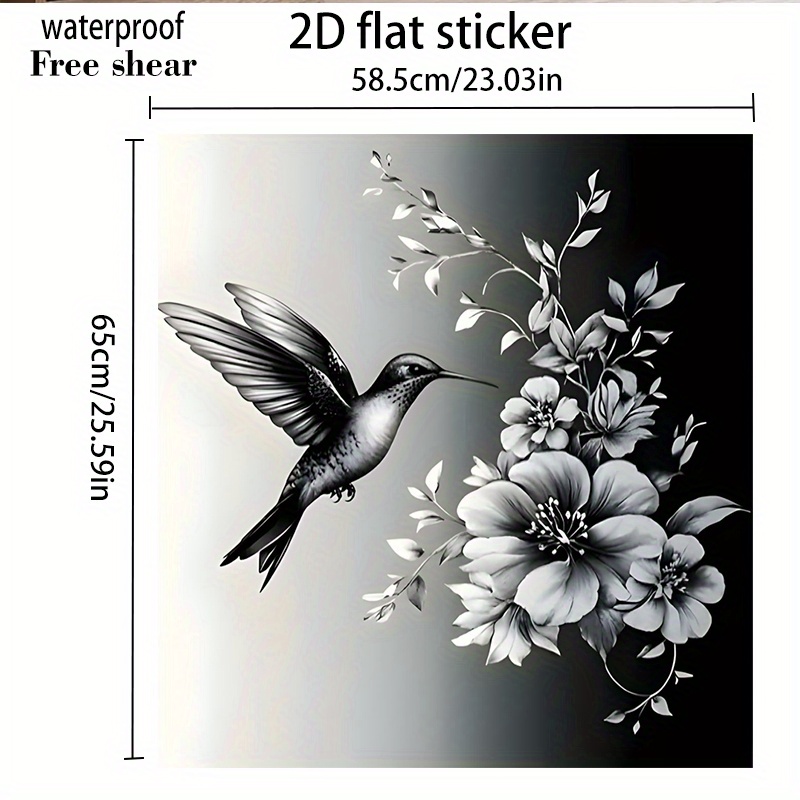TEMU 1pc, Autocollant de motif plat 2D, Décalcomanie pour lave-vaisselle motif et fleur, Convient pour surface de lave-vaisselle domestique, surface