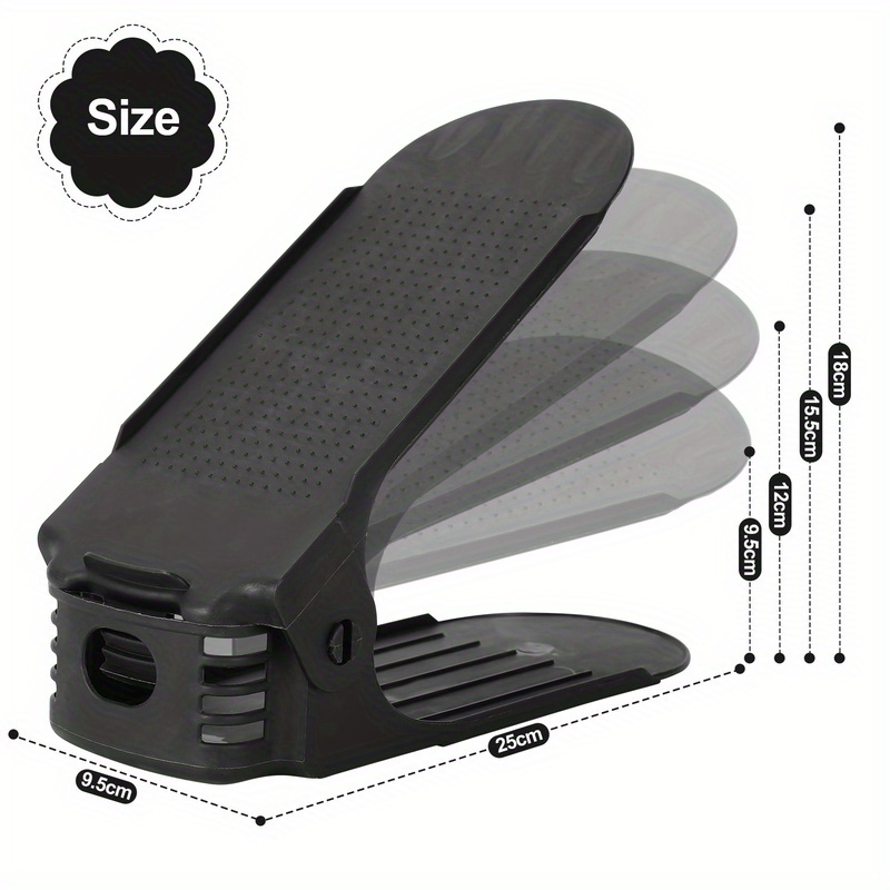 TEMU 10-50pcs Storage Rack Shoe Cabinet Saving Space Double Layer Shoe Collector Shoe Racks Shoe Stacker Adjustable Shoe Slot Shoe Organiser, Shoe