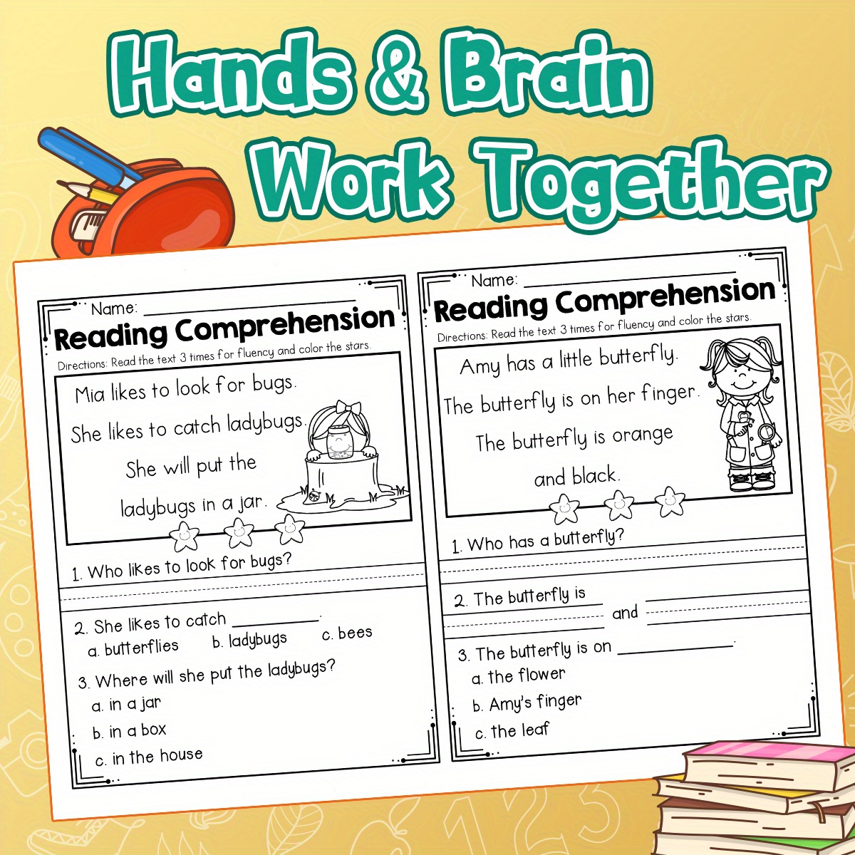 Spring Reading Comprehension Workbook for Beginning Readers: Short Stories with Picture Clues, Questions, and Writing Practice | 24 Pages of Fun Seasonal Literacy Activities