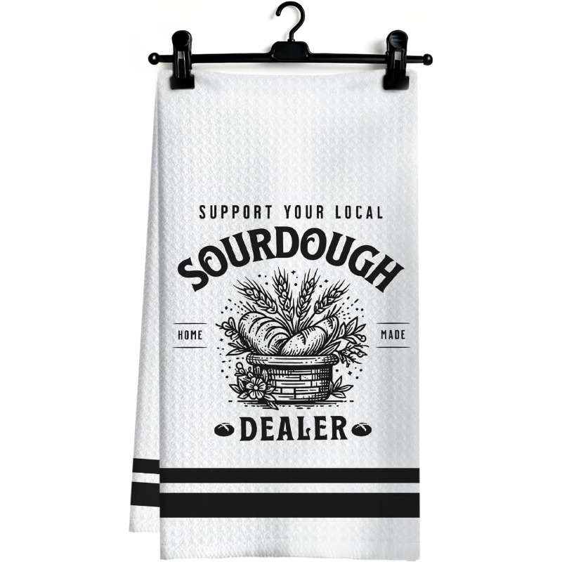 TEMU 1pc Sourdough Baking Towels Suitable For Bakers, Decorative Sourdough Starter Dish Cloths, Machine Washable Tea Towels Gifts For Baking Lovers,