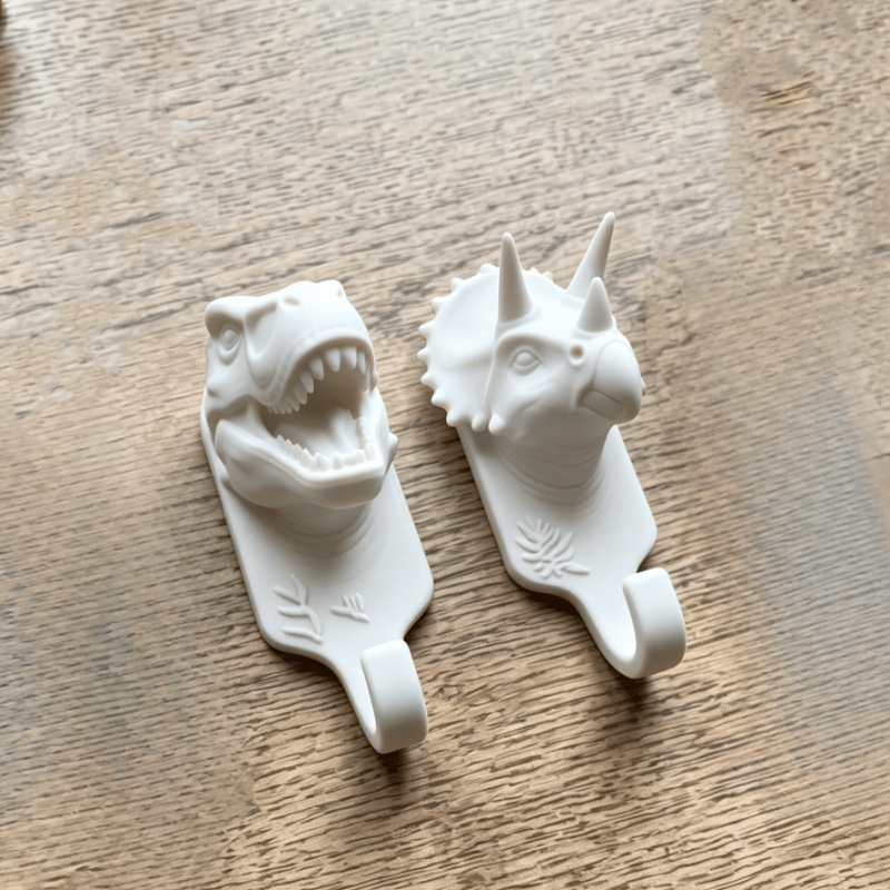 TEMU 2pcs 3d Dinosaur Creative Hooks, No Drill Self-adhesive Hooks With Double-sided Tape, Decor Hooks For Organizing Backpacks, Hats Behind Doors In