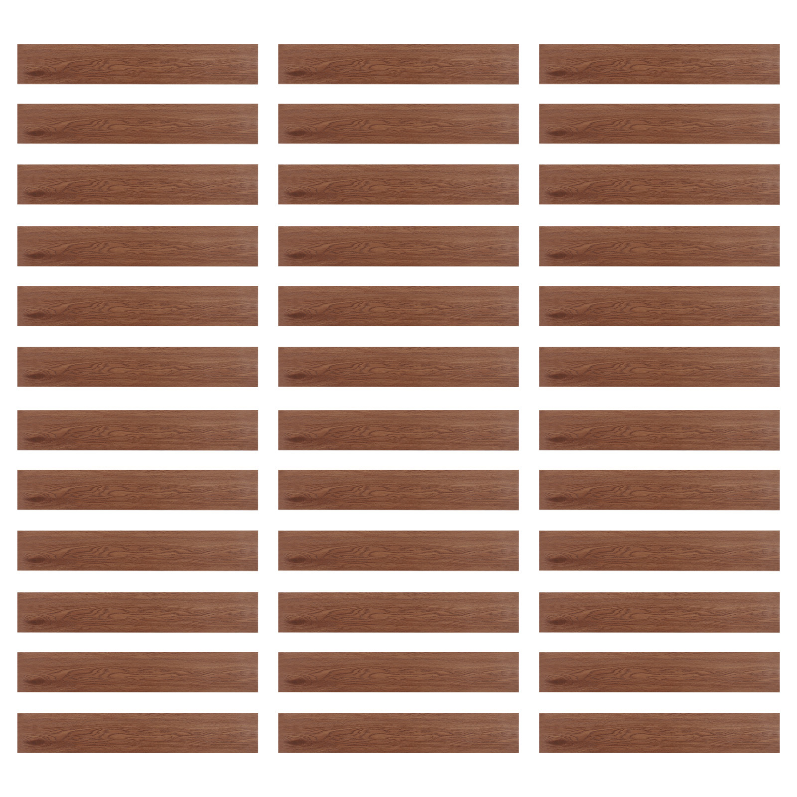 Image of 36pcs Pvc Floor Tile Set Kc05 Model Walnut Color Floor Tiles Rectangular Self-adhesive Floor Stickers Used In Kitchens, Living Rooms, Bedrooms, Office