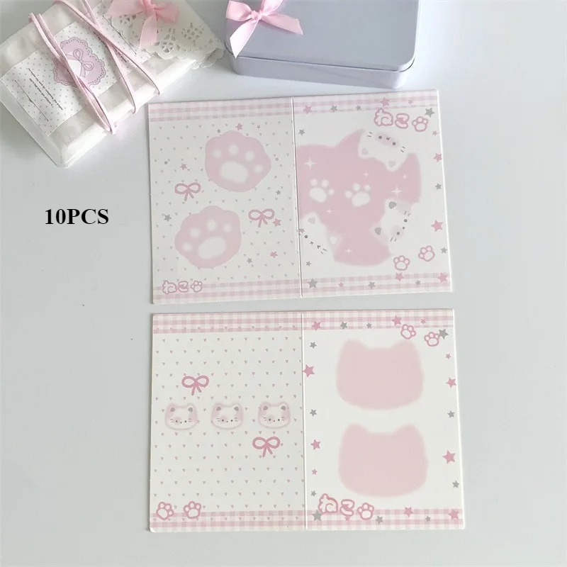 TEMU 10pcs Card Head Folding Card Packaging Material Card Set Gift Packaging Supplies Collection Gift Message Card Gift Packaging Card Greeting Card