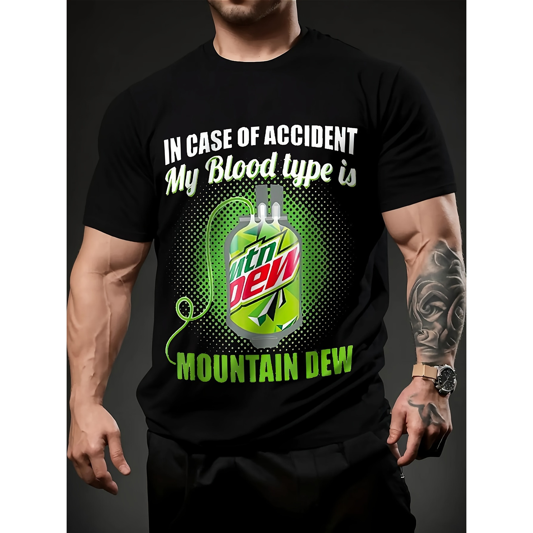 

Dew Graphic Tee - 100% , , Regular Fit Slight , & - T-