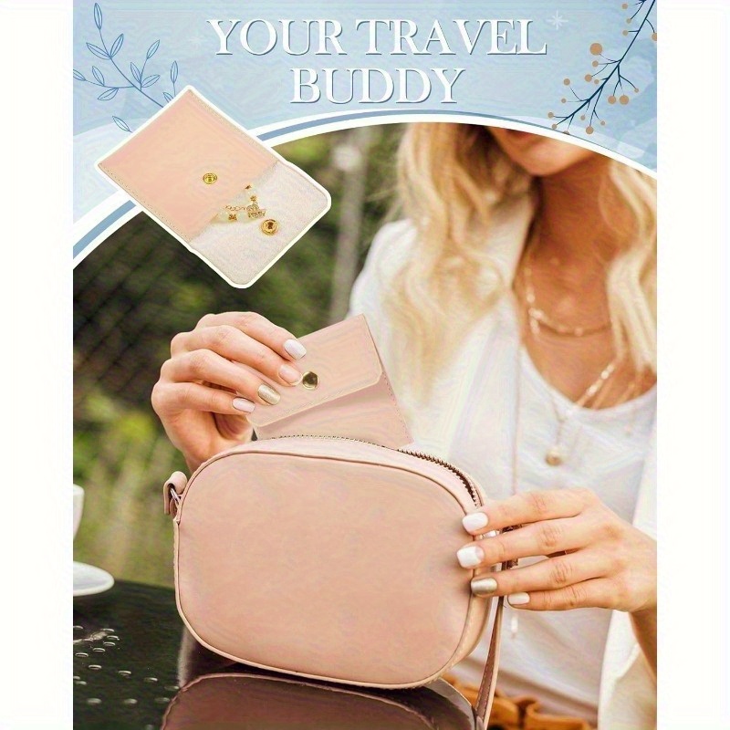 artificial leather jewelry bag multiple color button bags suitable for rings four colors are   for   endants necklaces perfect storage solution jewelry storage box storage Product details 9