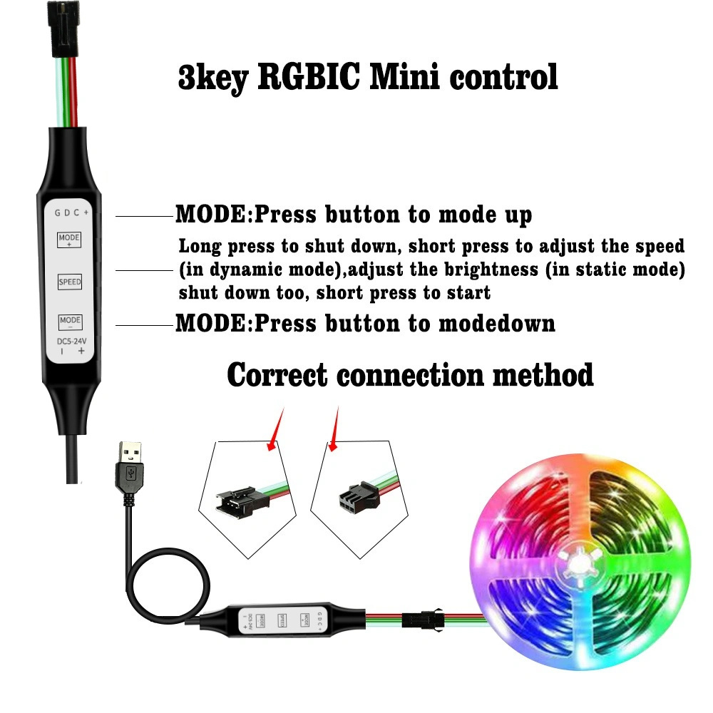 96 LEDs/M LED Strip Light, Adjustable Color Temperature