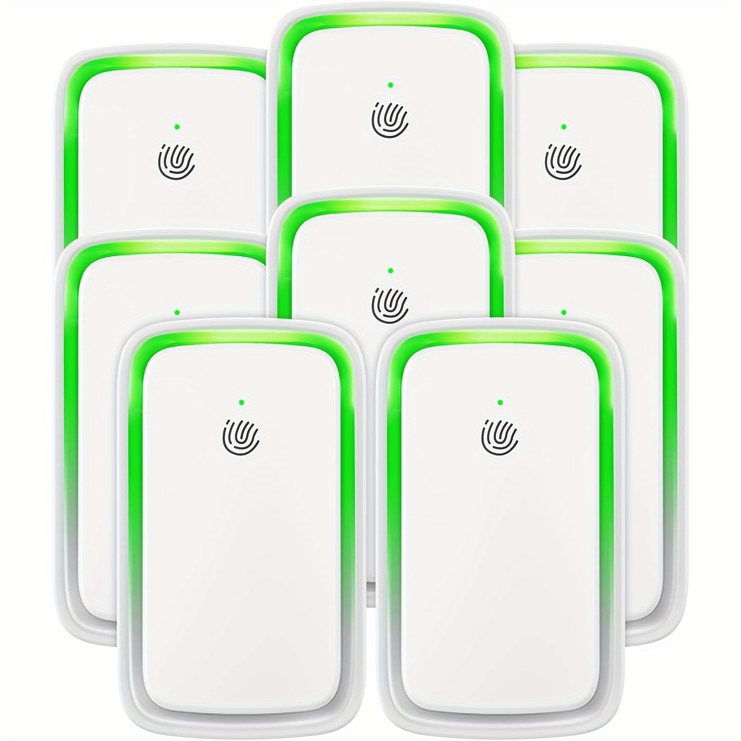 TEMU 8 Pack 2025 Air Ionizer Purifier For Home Negative Ion Plug In Quiet Air Cleaner With Nightlight For Bedroom, Office, Kitchen, Portable Air Filter Odor, Smoke Dust, Pets