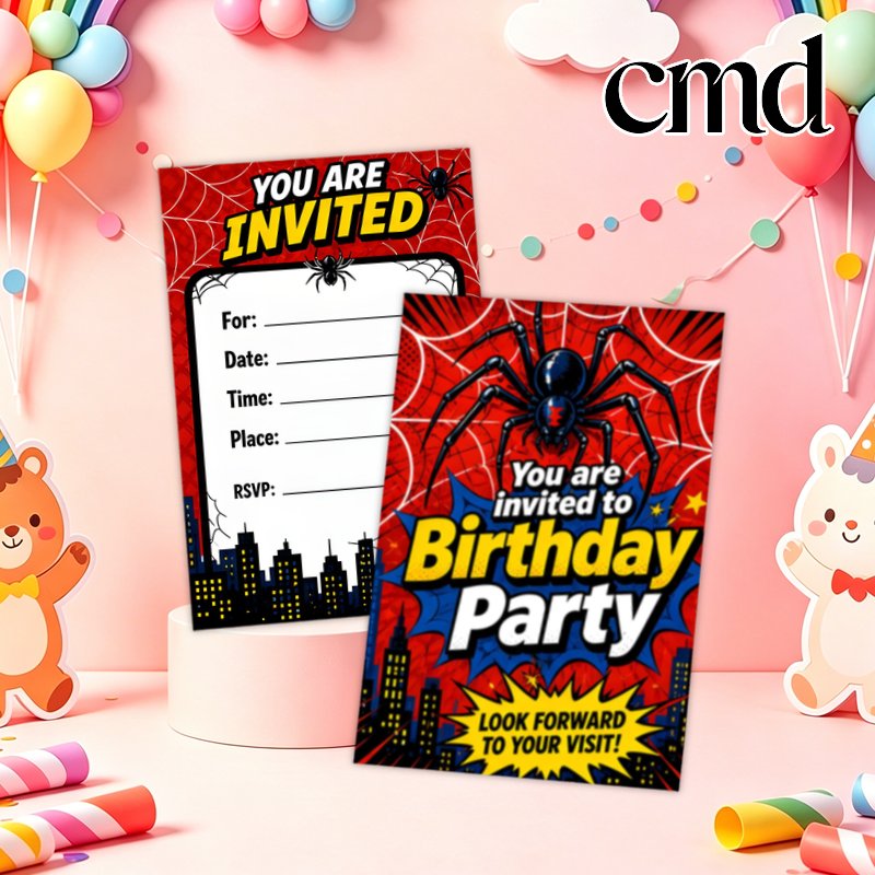TEMU [2d Flat] 20pcs Party Invitations (no Envelopes), 20pcs Style Birthday Invitations Blank Party Invites For Birthday Celebrations