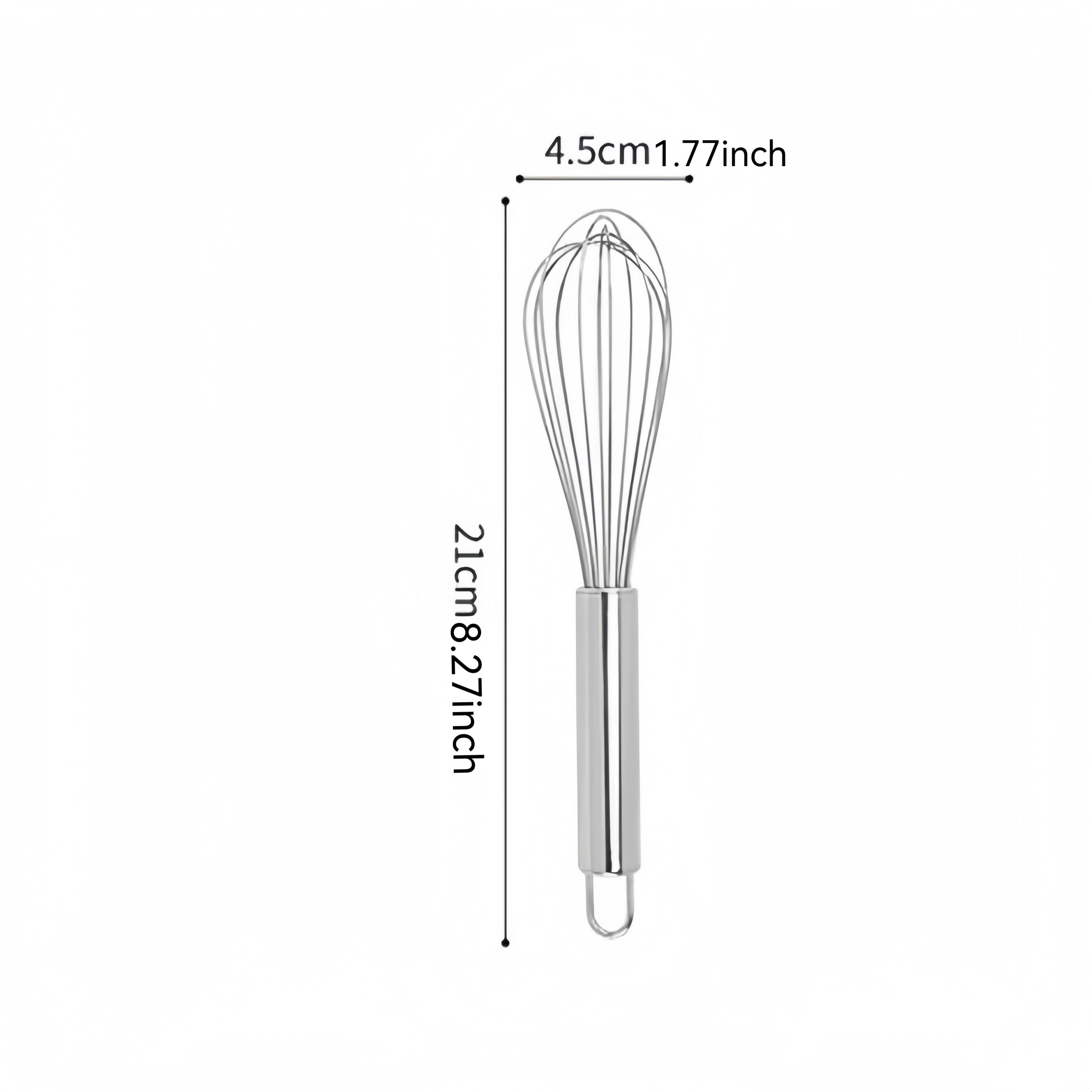 TEMU Batteur à œufs manuel en acier inoxydable pour ballons, outil de mélange pour pâtisserie à , fouet pour lait, crème, , petit mélangeur de