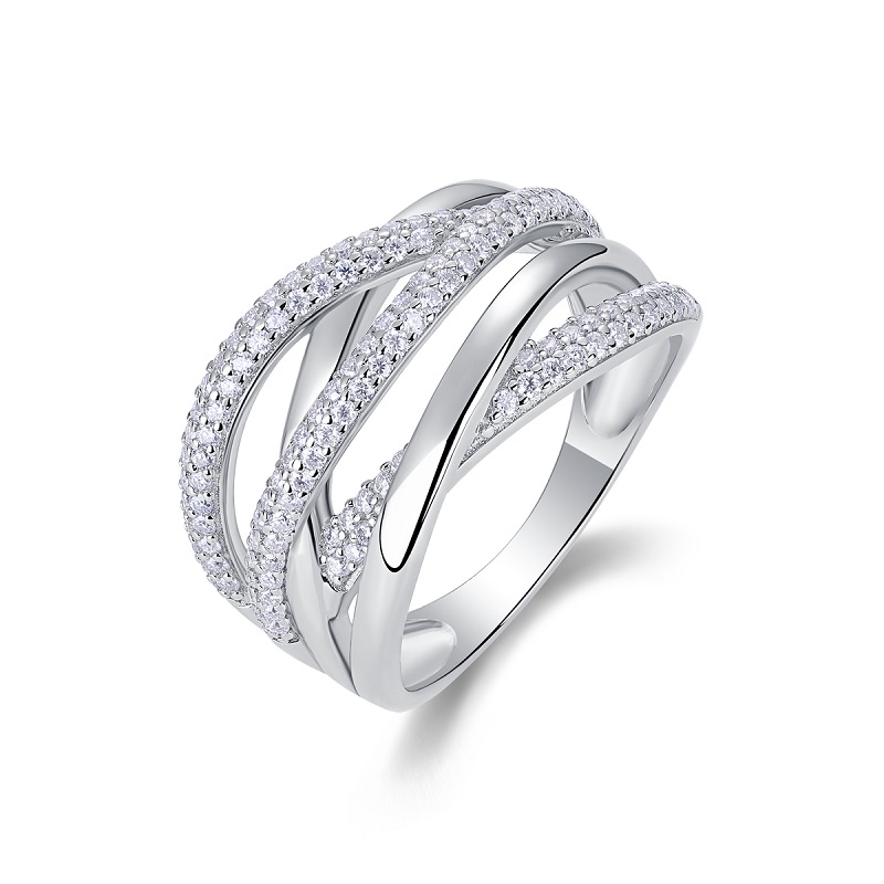 Couple's Moissanite Wedding Rings, Luxurious 925 Silver